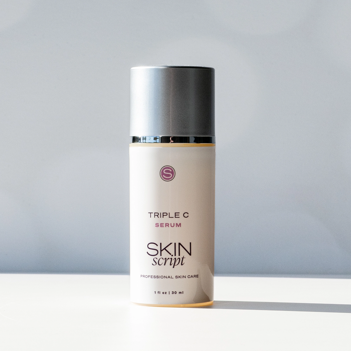 Skin Script Triple C Serum restores and revitalizes the skin with antioxidants to reduce fine lines and wrinkles, while evening skin tone.