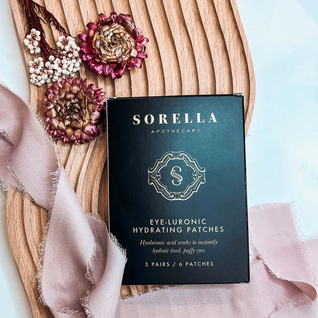Sorella Apothecary Eye- Luronic Hydrating Patches are a  perfect way to plump the eye area leaving it looking revived and vibrant