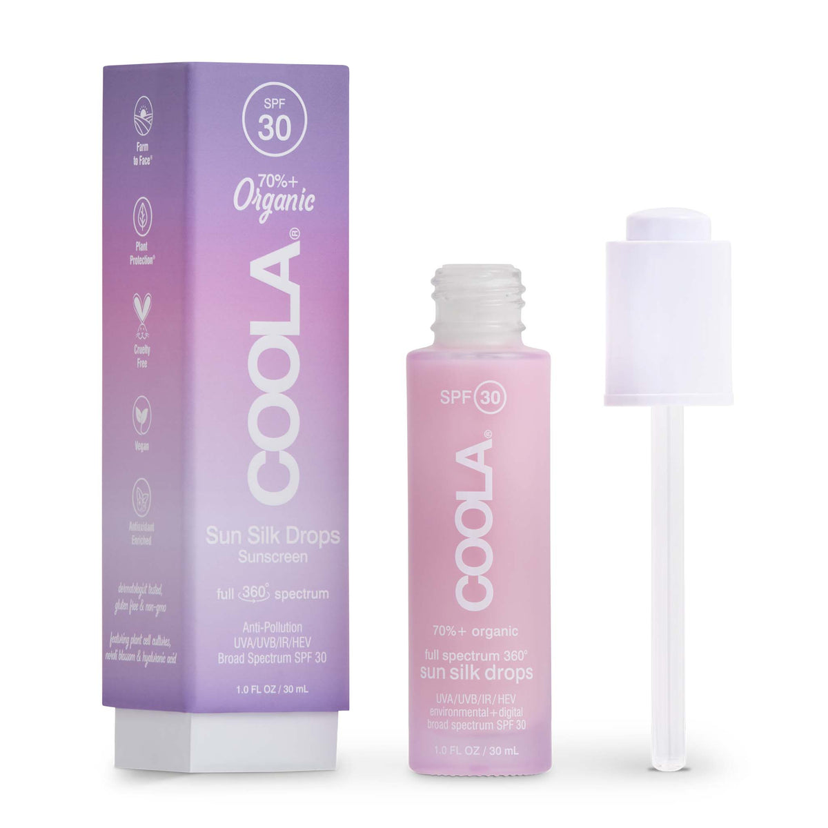 Coola face spf 30 is a full spectrum sunscreen that protects not just from sun rays but from blue light on your electronic devices.