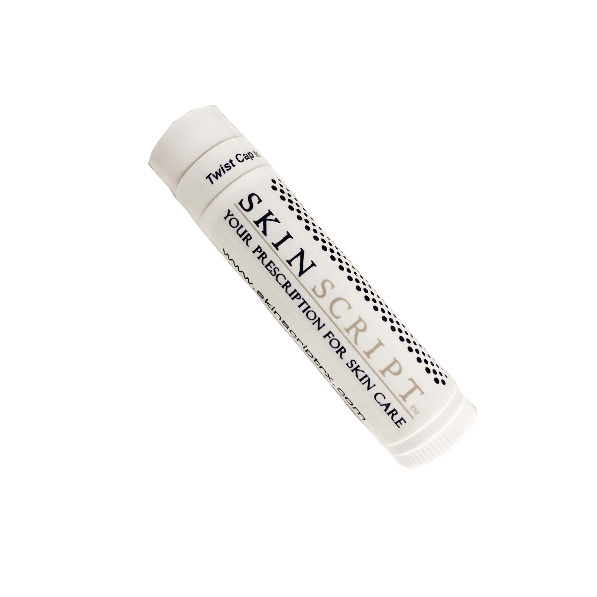 Skin Script Lip Balm SPF 15 keeps your lips protected from sun damage and hydrated.