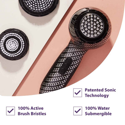 Michael Todd Elite cleansing brush has 100% active brush bristles