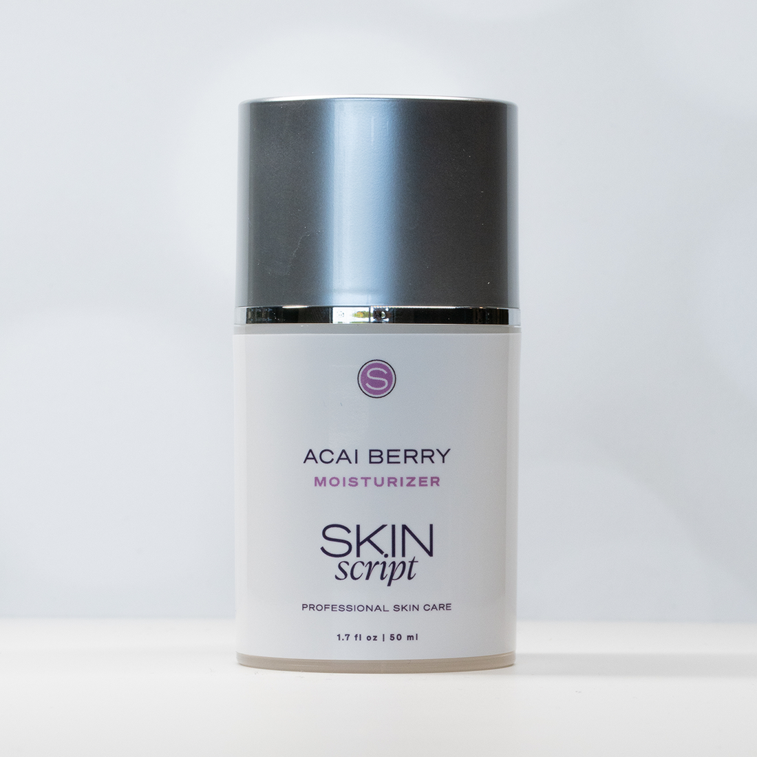 Skin Script Acai Berry Moisturizer relieves surface signs of aging with intense hydration and boosting collagen. 