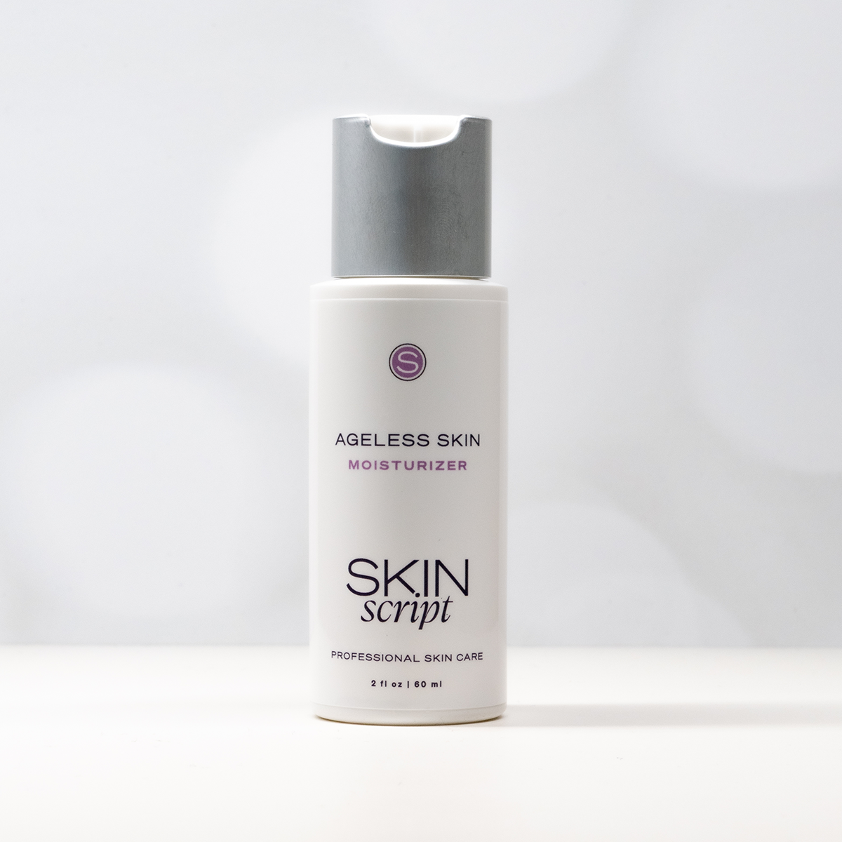 Skin Script Ageless Skin Moisturizer improves moisture levels by balancing oil production while soothing irritated skin.
