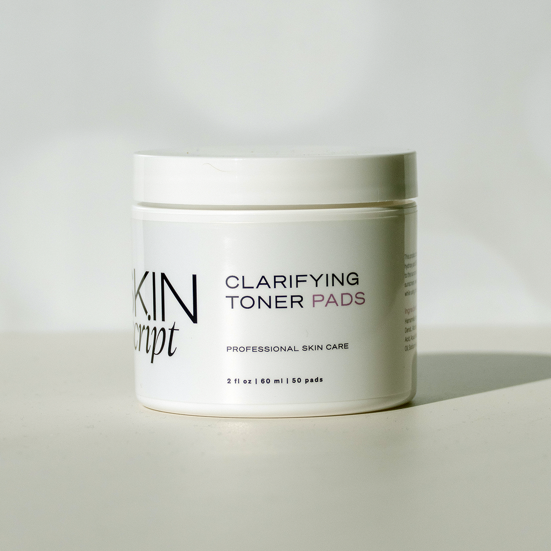 Skin Script Clarifying Toner Pads with 50 pads