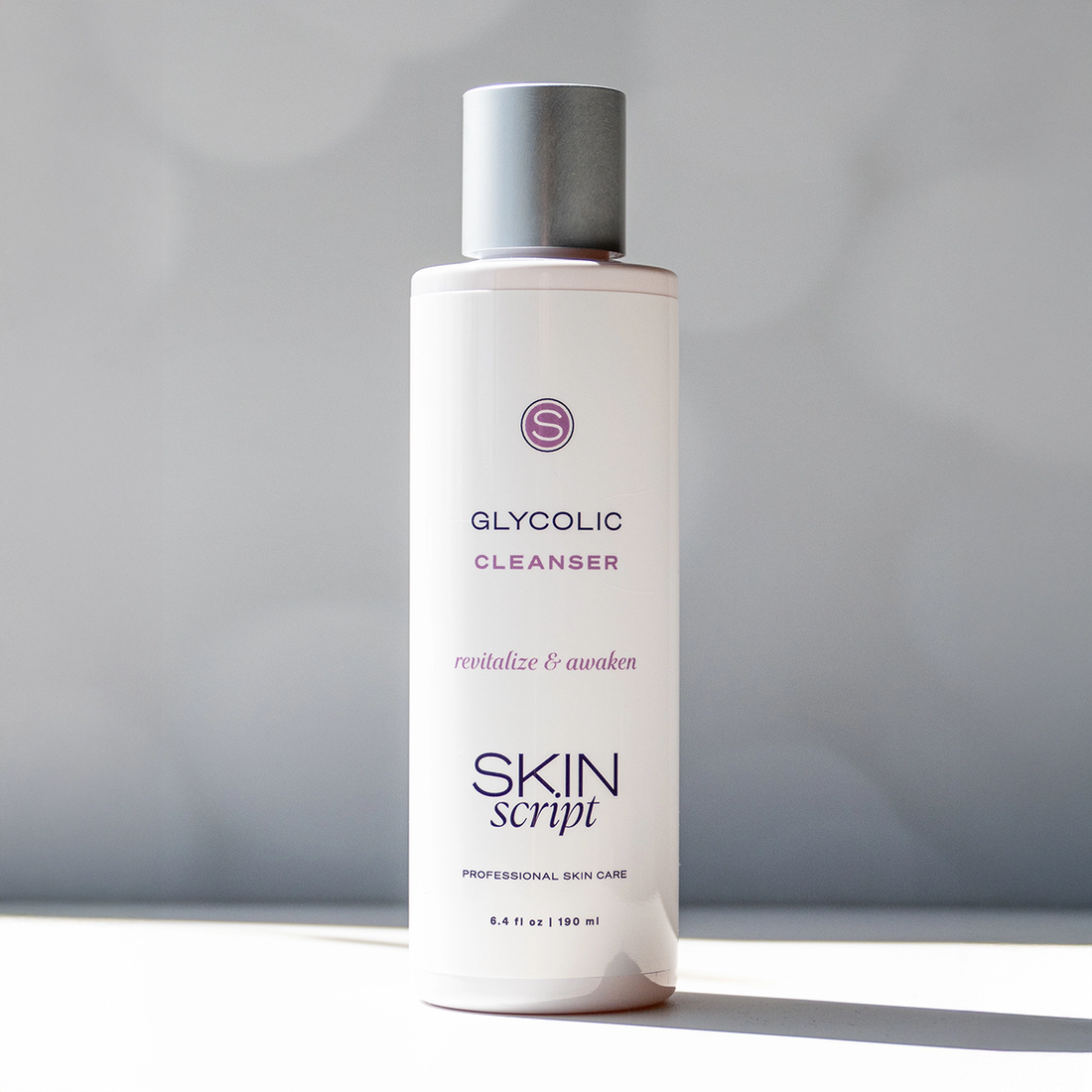 Skin Script Glycolic Cleanser in a 6.4 oz squeeze bottle