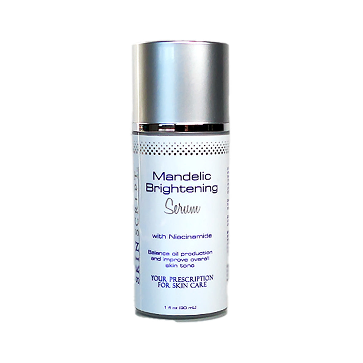 Skin Script Mandelic Brightening Serum helps to reduce pigmentation, exfoliates, and helps reduce pores’ appearance.