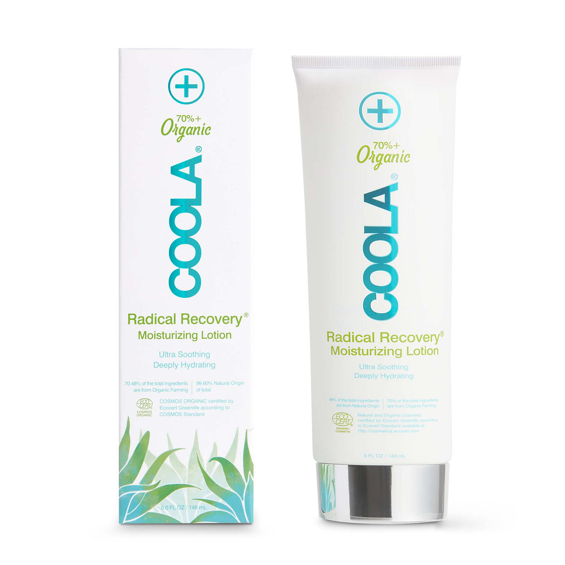 Coola Radical Recovery lotion helps to hydrate and sooth skin after being over exposed to the sun.