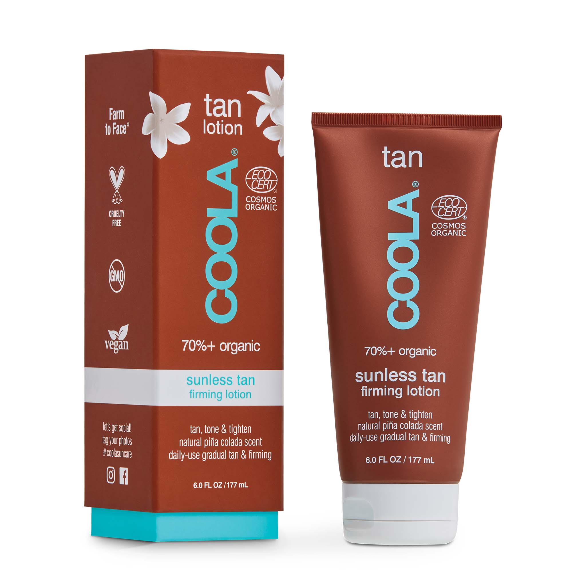 Coola Sunless tanner not only provides a natural gradual tan but hydrates and firms skin.